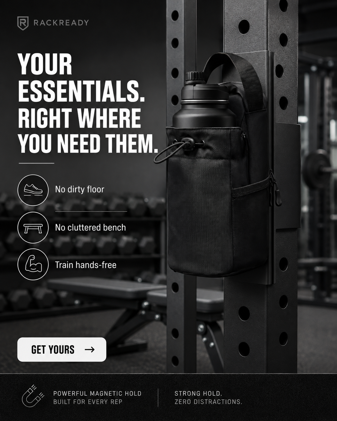 RackReady Magnetic Gym Bag